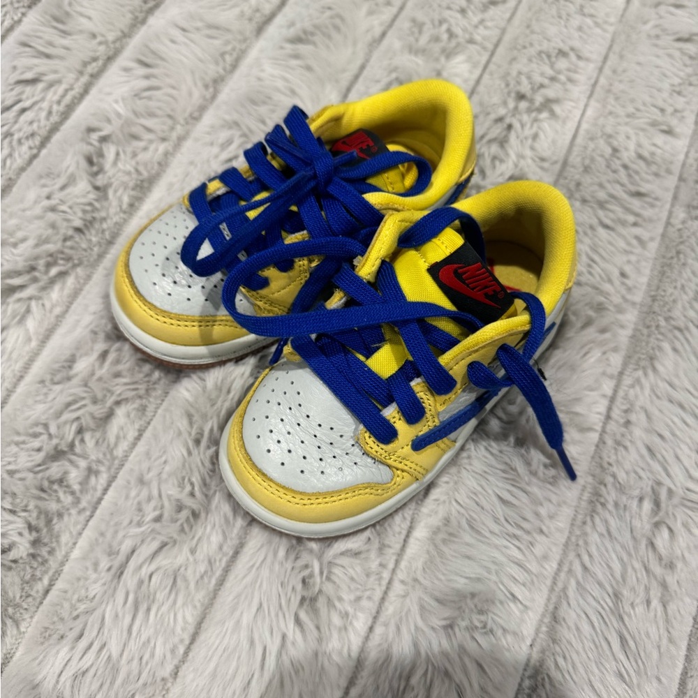 Nike Kids Yellow and Blue Sneakers